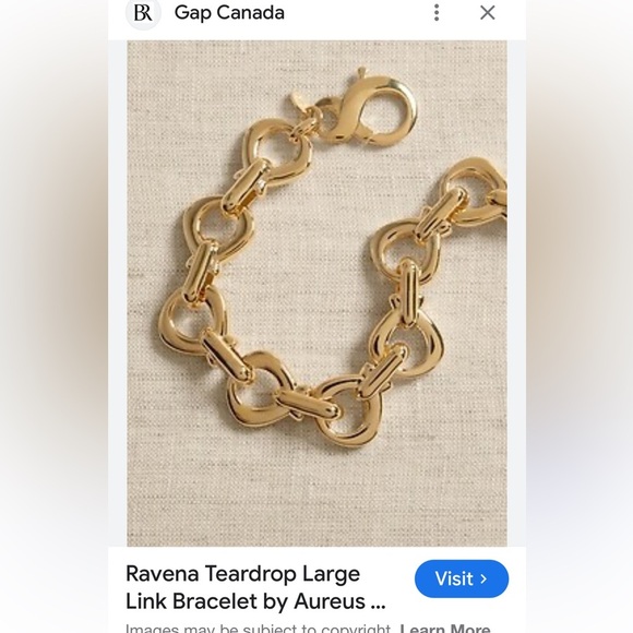 28. Elegant Gold Tone Chain Bracelet by Aureus + Argent - Picture 6 of 7